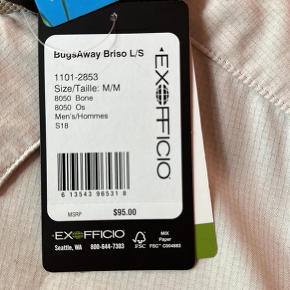 Mens Exifficio bugs away Briso L/S color bone size medium - Picture 6 of 6